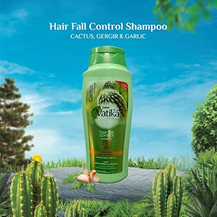 Vatika Naturals Hair Fall Control Shampoo 600 ml | Natural Extracts Of Cactus & Ghergir | For Falling & Weak Hair - Image 2